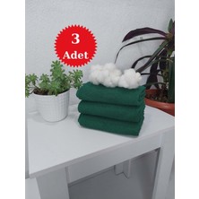 Mef Collection 3'lü Yeşil Pamuklu Berber Havlusu Kuaför Havlusu - 50x90 cm - Su Çekici ve Dayanıklı