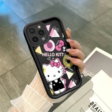 Ucuc iPhone 15 Pro Max Uyumlu Siyah Silikon Şık Baskı Kılıf Darbeye Dayanıklı Kamera Korumalı