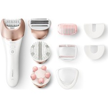 Philips Satinelle Advanced BRE650/00 Islak ve Kuru Epilatör (+8 aksesuar) 40 dk Kablosuz Kullanım Özellikli Pembe