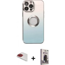 Marsilyan™- iPhone 13 Pro Max Kılıf Kutup Yansıma Özel Seri - Siyah Bilvis Hayalet Cam Ekran Koruyucu + Pers Alüminyum Kamera Lens - Kı