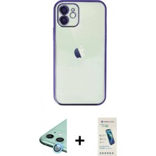Pileli Store Pilelistore™ iPhone 11 Kılıf Vadi Minimal - Şeffaf Pasifik Cam Ekran Koruyucu + Raze Metal Kamera Lens - Mı
