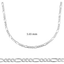Hanno Telkari 5.65 mm Gümüş Figaro Zincir - 160 Mikron