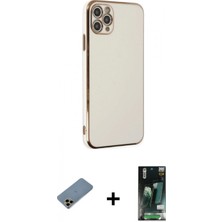 Pileli Store Pilelistore™ iPhone 11 Pro Max Kılıf Yankı Serisi - Siyah 360 Mat Full Body Arka Koruyucu + Shine Kamera Lens Koruma Cam - Gd