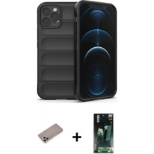 Marsilyan™- iPhone 12 Pro Kılıf Atlas Koleksiyonu - Şeffaf 360 Full Body Arka Koruyucu + Shine Kamera Lens Koruma Cam - Sabe