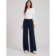 Organickid Leisure Kadın Lacivert Bol Paça Pantolon