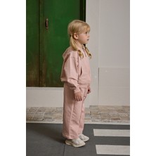 Fahhar Kids Kapüşonlu Basic Eşofman Takımı Pembe