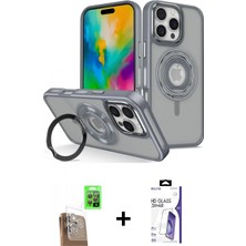 Pileli Store Pilelistore™ iPhone 16 Pro Max Kılıf Nova Minimal Serisi - Siyah Bilvis 3x Ar Hd Cam Ekran Koruyucu + Raze Metal Kamera Lens - Cltm