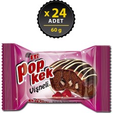 Eti Popkek Vişneli Kek 60 g x 24 Kakao Kaplamalı Enfes Kek İçerikli Atıştırmalık
