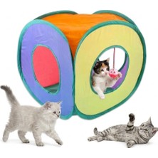 Hayal Patishop Toplu Renkli Kare Kedi Oyun Tüneli | Kare Kedi Oyun Evi
