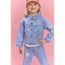 DeFacto Kalp Cepli Denim Ceket Kız Bebek H1150A526SM