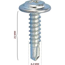 Hırsan Pul Başlı Matkap Uçlu Vida Rysb 4.2X25 (1000 Ad)