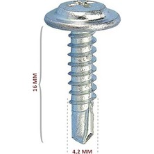 Hırsan Pul Başlı Matkap Uçlu Vida Rysb 4.2X16 (1000 Ad)