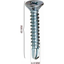 Hırsan Yhb Matkap Uçlu Vida 4.8X45 (500 Ad)