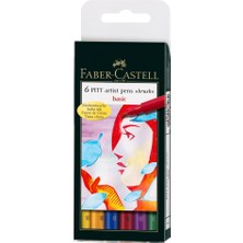 Delixa Pitt Pens Brush 6'lı Ana Renk