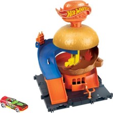 Hot Wheels Şehir Hayatı Hamburger Restoranı Renkli Oyun Seti Lisanslı Ürün Eğlenceli Tema