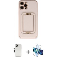 Pileli Store Pilelistore™ iPhone 12 Pro Kılıf Kozmos Minimal Prime - Siyah 3D Antistatik Seramik Nano Ekran Koruyucu + Shine Kamera Lens - Gs