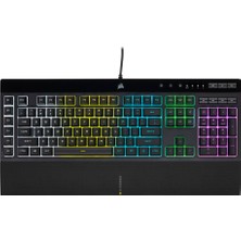 Corsair K55 RGB PRO Kablolu Oyun Klavyesi, Siyah Renk ve Kare Tuş Formu ile Gelişmiş Oyun Deneyimi (CH-9226765-TR)