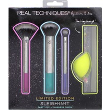 Real Techniques Sleigh In It Sınırlı Sayıda Makyaj Fırça Seti Yüz ve Gözler İçin Özel Tasarım