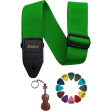 Midex ASM-26GR Gitar Omuz Askısı Yeşil 89 x 155 cm