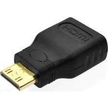 Alfais 4525 HDMI To Mini HDMI Çevirici Adaptör Siyah Yüksek Performanslı Uyumlu Cihazlar İçin