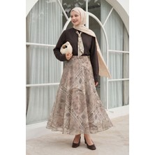 inStyle Fularlı Modal Bej Yoryo Takım