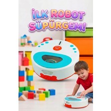 Farbu Oyuncak İlk Robot Süpürgem! Pilli Işıklı Süpürme Özellikli Hareket Eden Vakumlu Oyuncak Robot Süpürge