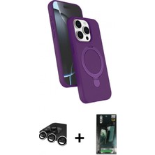 Pileli Store Pilelistore™ iPhone 15 Pro Max Kılıf Iz Işık Koleksiyonu - Şeffaf 360 Full Body Arka Koruyucu + Raze Metal Kamera Lens - Gs