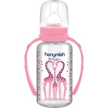 Hanymish Kulplu Cam Biberon 125 ml 0-6 Ay İçin Doğal Malzeme ile Tasarlanmış Özel Emzik Kod 403