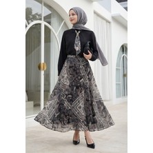 inStyle Fularlı Modal Siyah Yoryo Takım