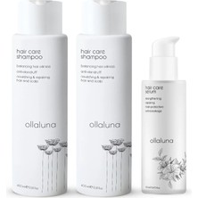 Ollaluna Hair Care Shampoo 400 ml Şampuan X2 Ollaluna Hair Care Serum Saç Serumu 80 ml X1