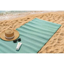 Mata Çeyiz Plaj Hasırı ve Deniz Matı 70X150 cm - Kamp Piknik Bahçe Balkon Teras - Suya Dayanıklı Katlanabilir Plaj Örtüsü
