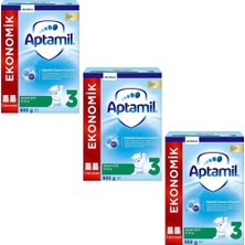 Aptamil 900 gr Toz Devam Sütü 3'lü Paket 9 - 12 Ay İçin Sütlü İçerik ile Güçlendirilmiş