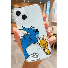 3gen Case iPhone 13/14 Uyumlu Sevimli Karakterler Desenli Şeffaf Silikon Kılıf