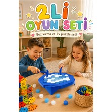 M&H 2'li Oyun Seti Buz Krallığı ve Ev Puzzle - Eğitici ve Öğretici Oyun Seti