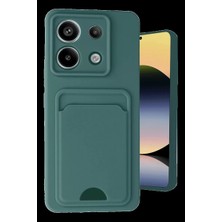 Armüz Xiaomi Redmi Note 13 Pro 5g Kılıf Kelvin Kartvizitli Silikon - Koyu Yeşil