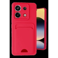 Armüz Xiaomi Redmi Note 13 Pro 5g Kılıf Kelvin Kartvizitli Silikon - Kırmızı