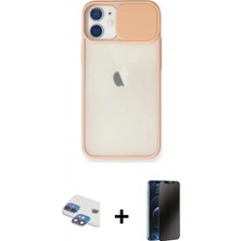 Pileli Store Pilelistore™ iPhone 11 Kılıf Vadi Çizgi - Siyah 3D Antistatik Hayalet Cam Ekran Koruyucu + Pers Alüminyum Kamera Lens - Gı