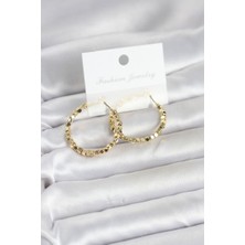 Vice Avm Pirinç Gold Renk Minimal Kare Halka Kadın Küpe - TJ-BKP11775 TG-1395 350384