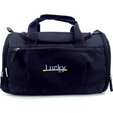 Lucky Bag Luckybag Siyah Spor Valiz Orta Boy Su Geçirmez Kumaş ile Günlük Kullanım için Uygun
