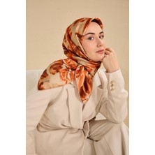 Silk Home Twill Ipek Eşarp Sulu Boya Turuncu 90X90