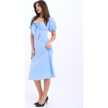 Dogutrend 5948 Elbise-Mavi