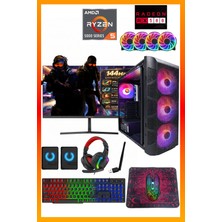 Ga Full-Perf Gaming Ryzen 5 5500 + RX580 8gb + 16GB Ddr4 Ram 512GB M.2 Nvme SSD + Full Set Hazır Oyun Bilgisayarı
