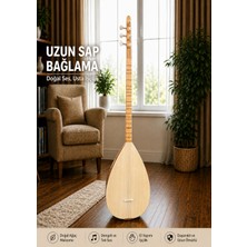 Gold Müzik Market Piarro  Maun Ağacı Uzun Sap Bağlama Mat Cila ( Taşıma Çantası Hediye )