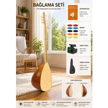 Piarro Maun Ağacı Parlak Kısa Sap  Bağlama Seti