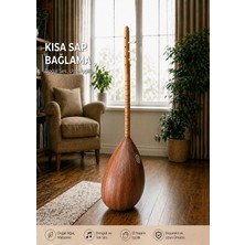 Gold Müzik Market Piarro  Maun Ağacı Kısa Sap Bağlama Mat Cila ( Taşıma Çantası Hediye )