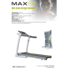 Maxfit Maxfıt BM500 Otomatik Eğimli Koşu Bandı 2,5 Hp Brushless Motor Bluetooth Destekli