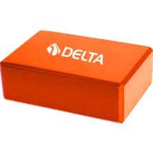 Delta Yoga Blok Turuncu Eva Yoga Köpüğü Yoga Bloğu Pilates Seti Denge ve Destek İçin 7,5 x 15 x 23 cm