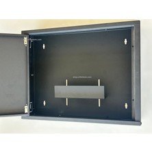 Nif Blişim Iki Yönlü Kilitli Metal Pano Hareketli Raf Kayıt Cihazı Panosu dvr Box 45CMX35CMX10CM Siyah