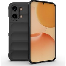 Maks Technology Poco X8 Pro Max Kılıf Esnek Tpu Oyuklu Arka Yüzey Tasarımlı Mkst Etnik Silikon Kapak - Siyah