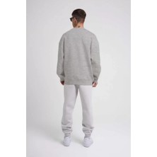 Dogutrend Unisex Biskilet Yaka Üç Iplik Sweatshirt - Gri